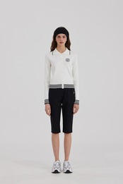 GOXO ゴーエックスオー クラシックロゴ ニット カーディガン ホワイト