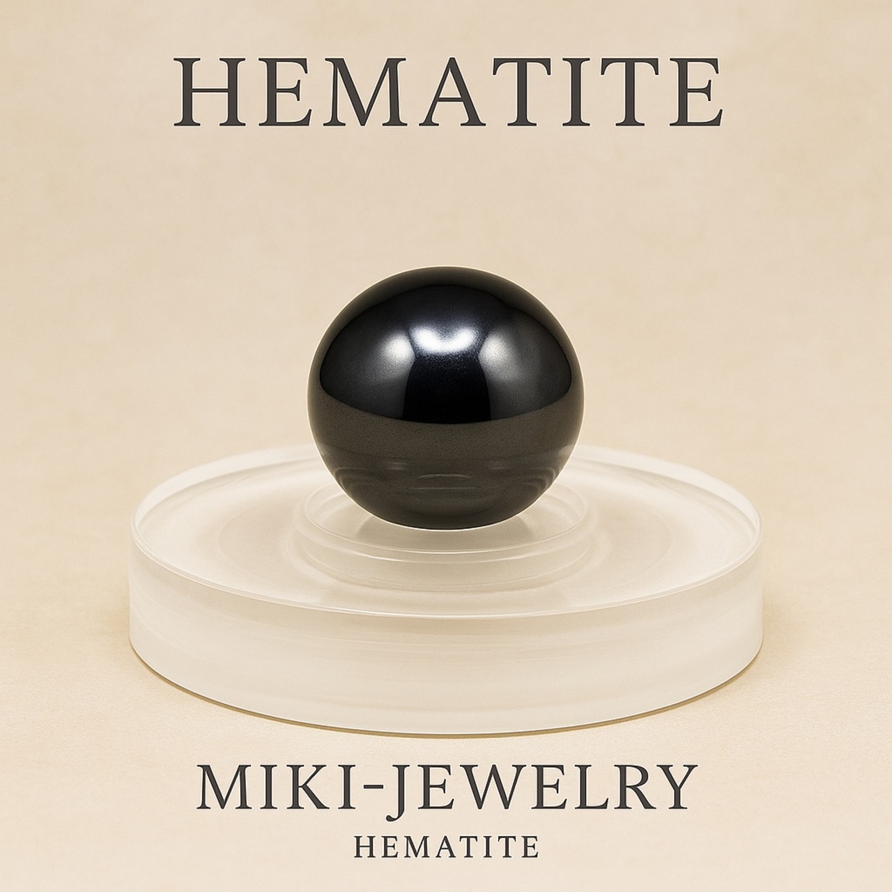 心身の安定と活力をもたらすお守り| MIKI-JEWERLRY【ヘマタイトワンピース140mm】HEMATITE-One-Piece