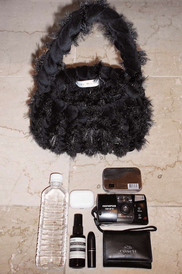 Velvety MOKE BAG -L（Black）