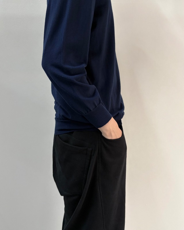 【Salvatore Ferragamo】half zip summer knit polo