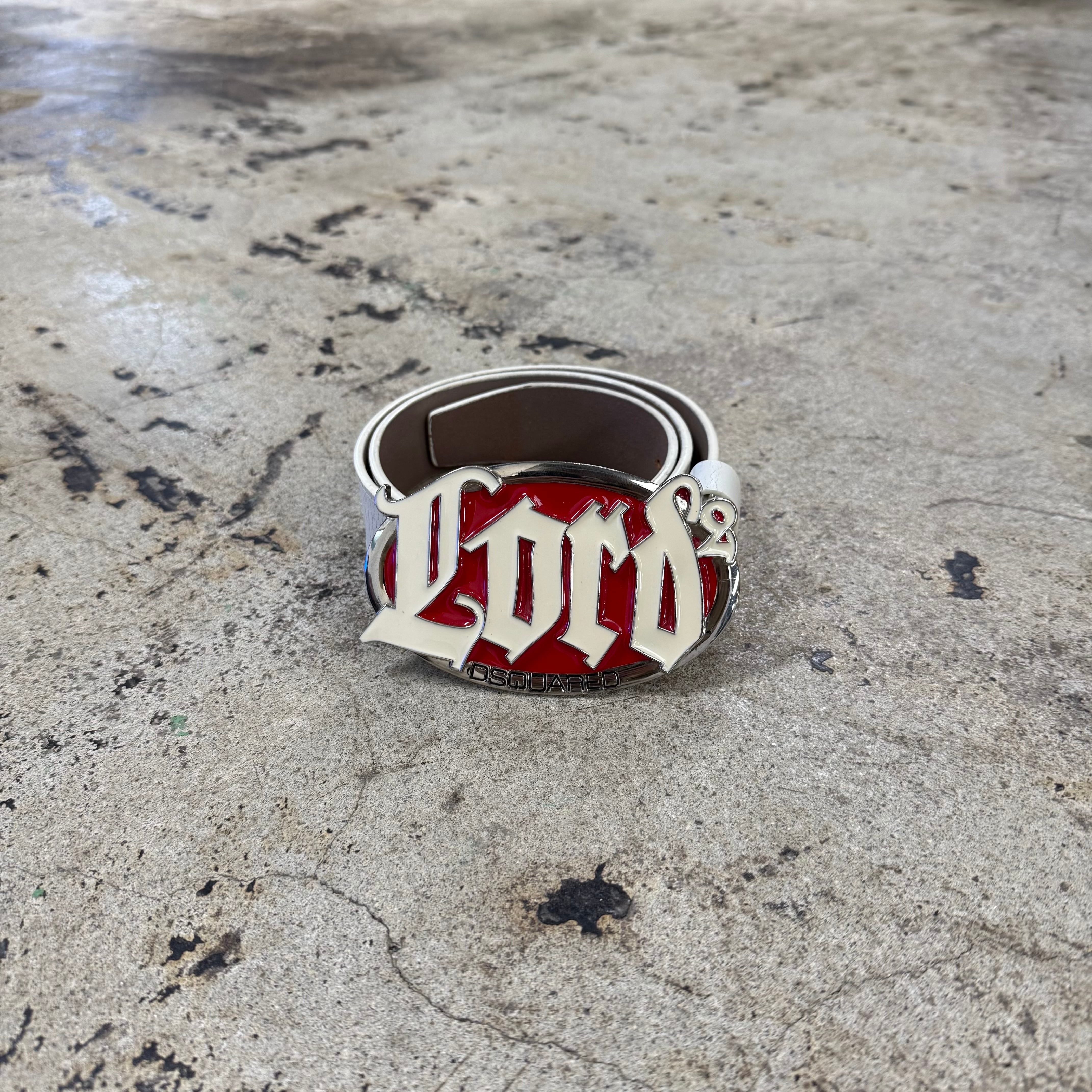 00s DSQUARED2 LORD² GOTHIC PLAQUE BUCKLE BELT | GALAXIES