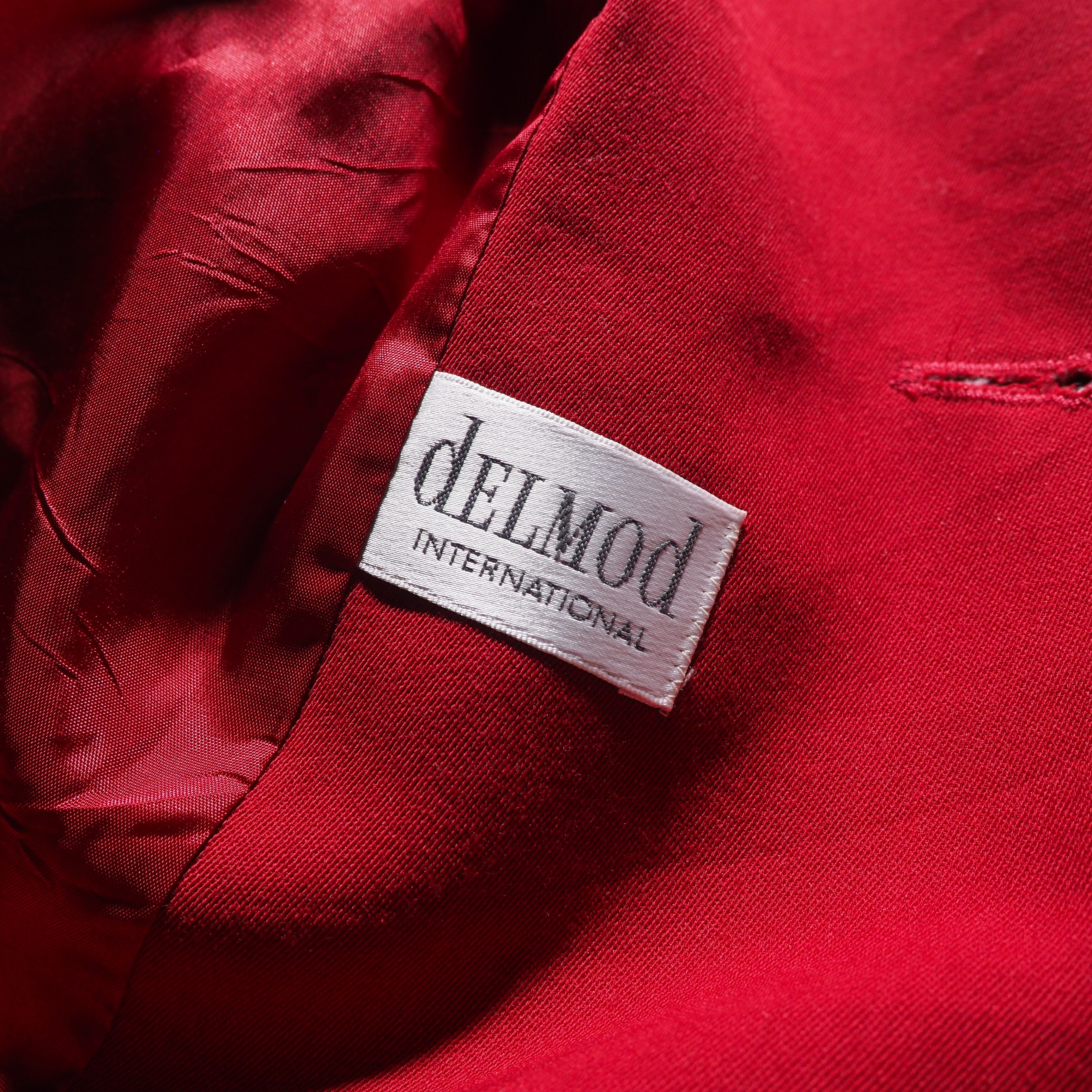 Beautiful Deep Red color vintage loose Double tailored jacket