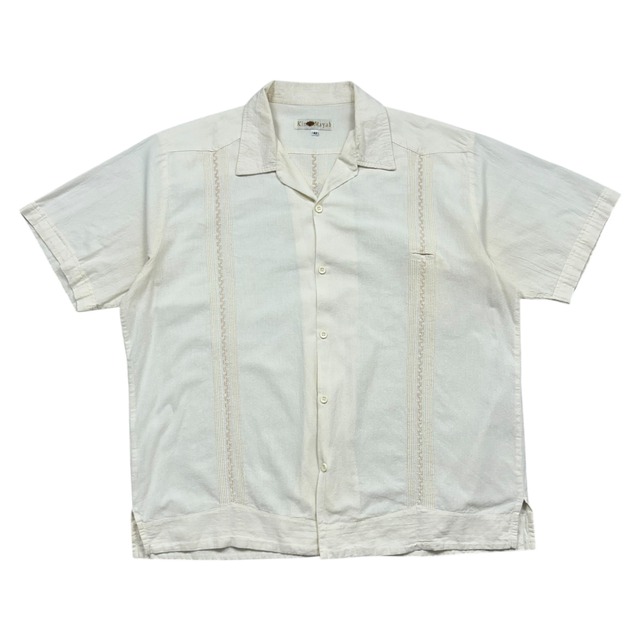 KIN MAYAB MEXICAN GUAYABERA BUTTON SHIRT SIZE 42 (USED)