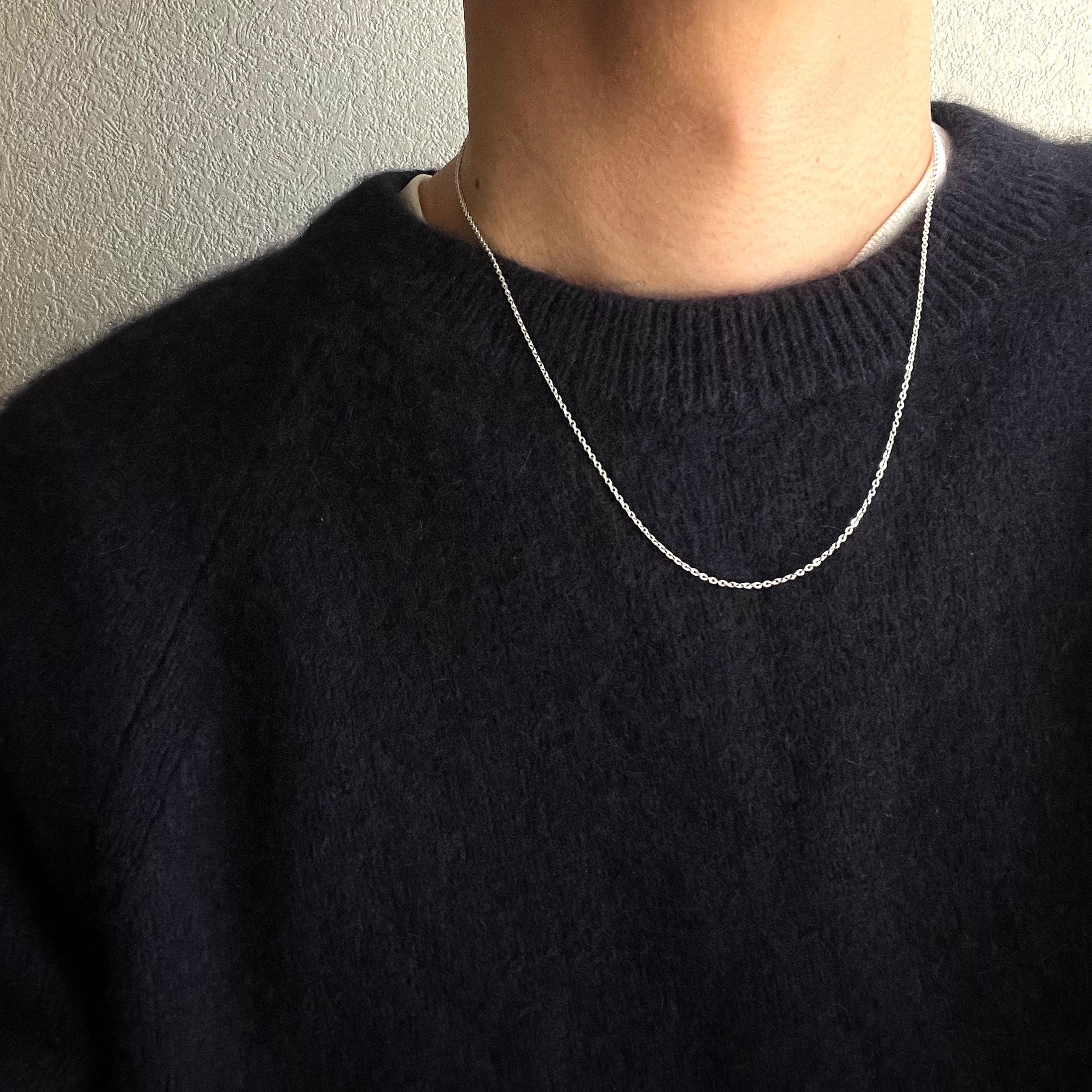 SV925 Narrow Chain Necklace【SILVER】 | Akto