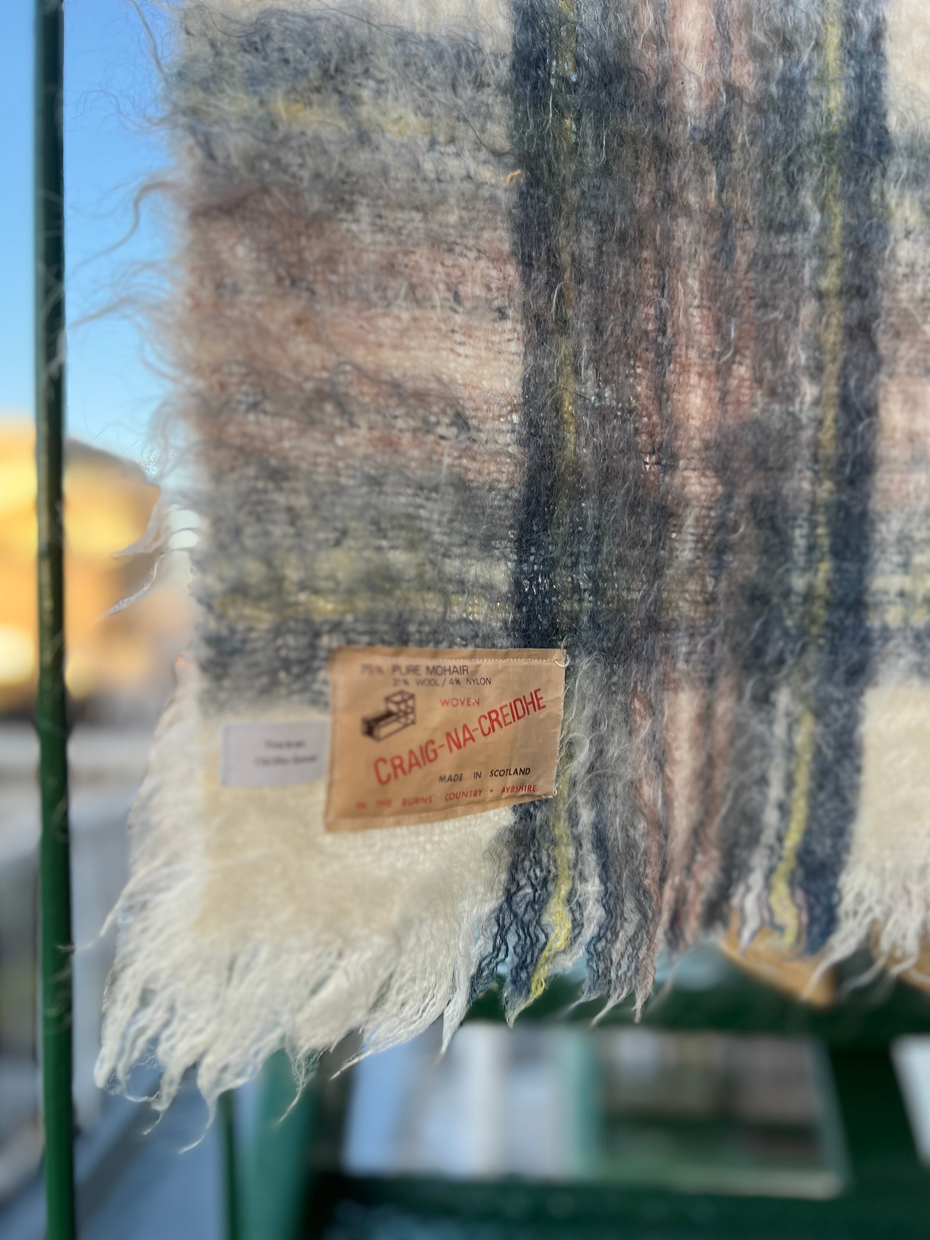 Vintage Scotland plaid mohair muffler ( ヴィンテージ Vintage Scotland plaid mohair muffler ( ヴィンテージ