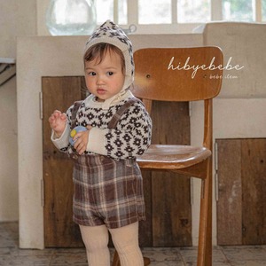 期間限定！hibyebebe ) Jacquard knit set (with hat) ♡