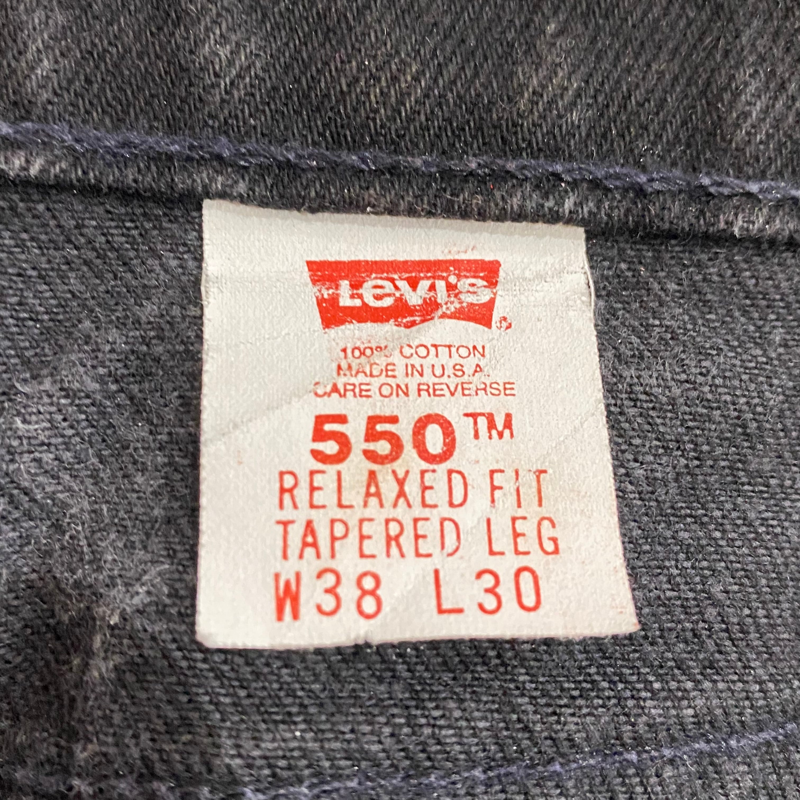 【美品】USA Levi’s550BAGGY Ｗ38X30 ビッグシルエット