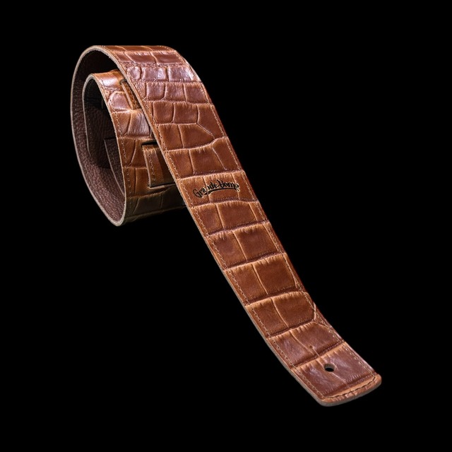 栃木レザー Crocodile Slim BR