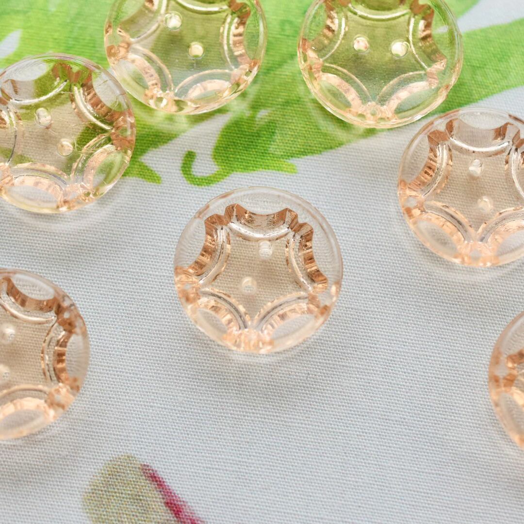 ドイツ バックスター×クリアピーチピンク 2穴 18.5㎜