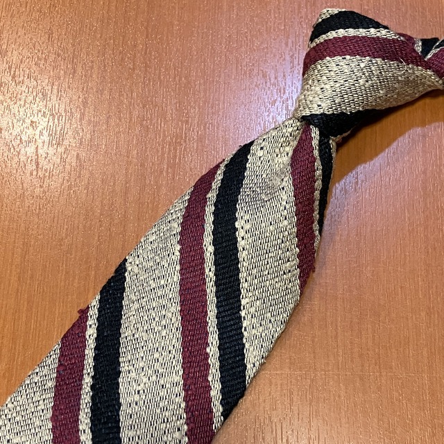 "未使用品" F.Marino "SFODERATO" SILK STRIPE TIE