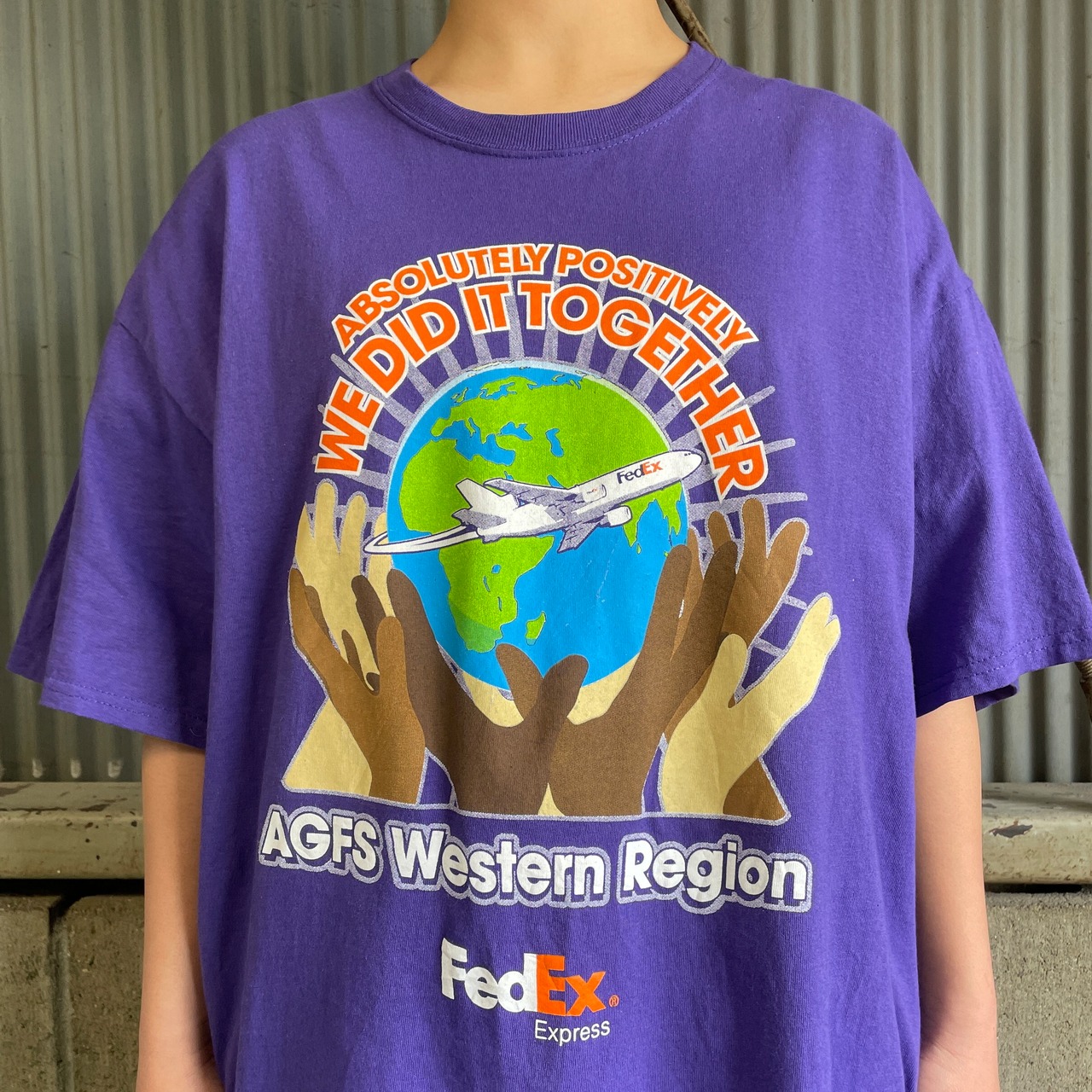 FedEx フェデックス 企業 アドバタイジング プリントTシャツ メンズXL 