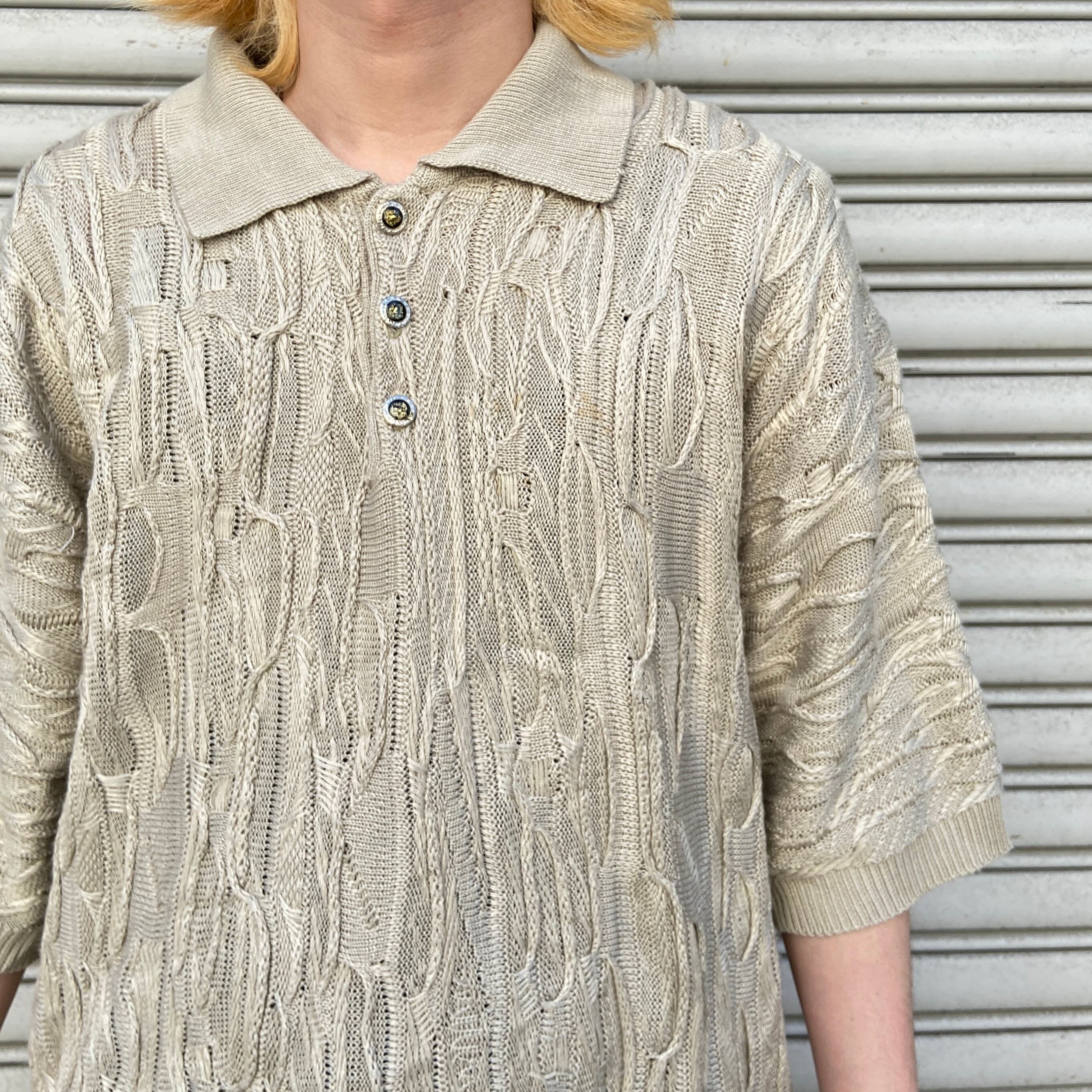 Coogi type 3Dニットポロシャツ 90s XXL ビッグサイズ | 古着屋 Uan