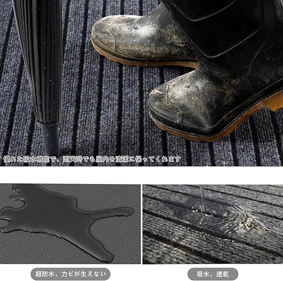 NEWSHOER 玄関マット 屋外 室内 滑り止め 業務用 家庭用 速乾 吸水 泥