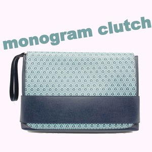 MONOGRAM CLUTCH BAG / Blue