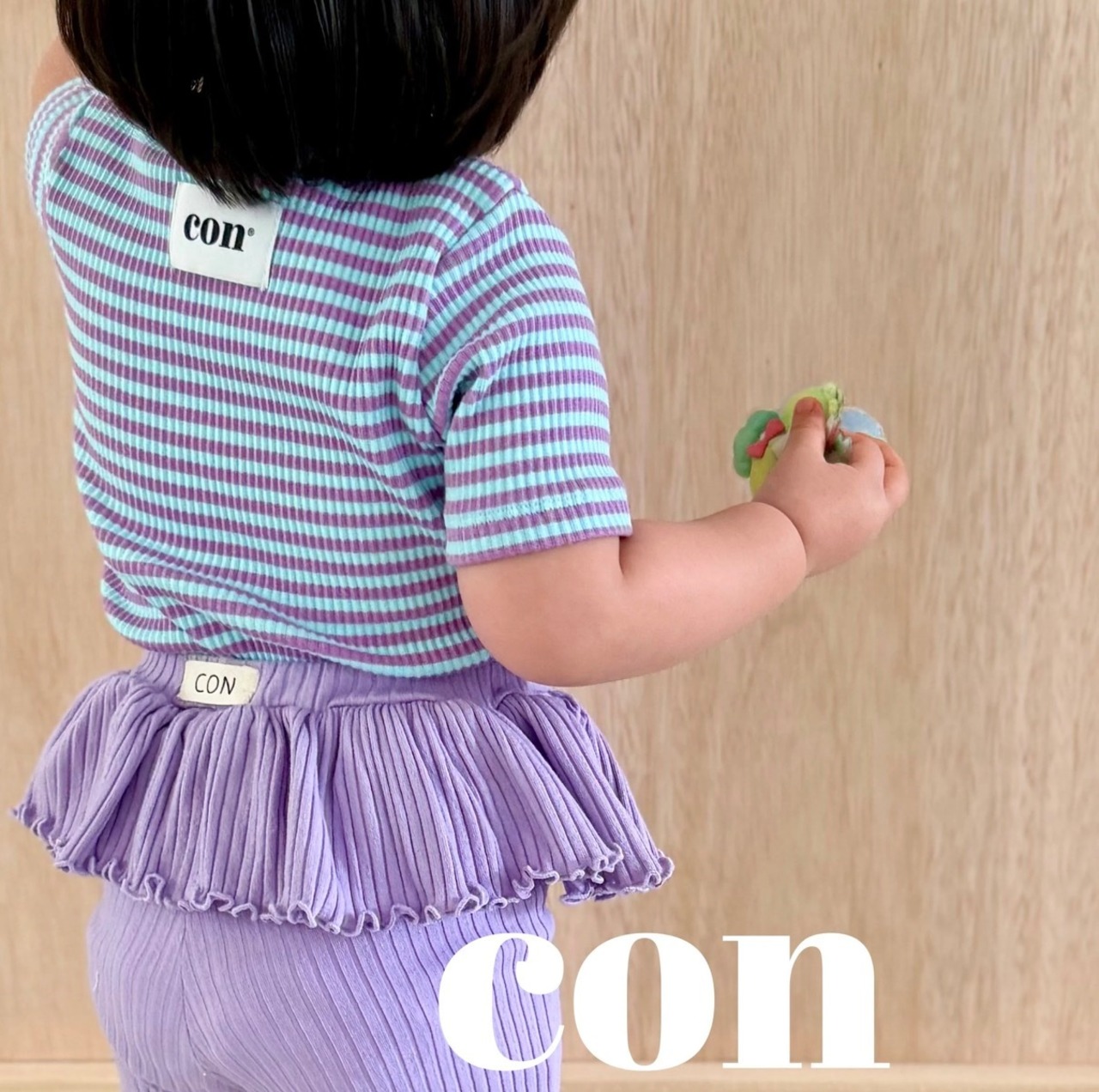 【con】サマーレギンス パープル 70~100cm - 2