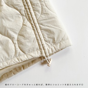 Quilting docking knit blouson (ivory)