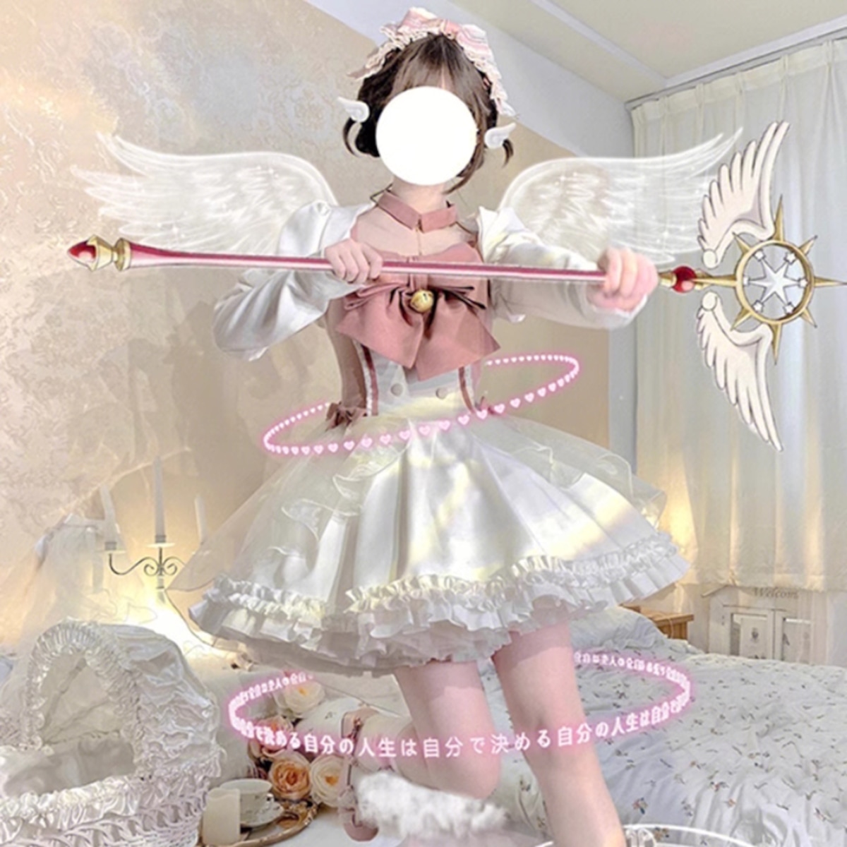 【最安値】魔法少女　ロリータ　ピンク 魔法少女 コスプレ ロリータ ワンピース 甘ロリ アニメ 二次元