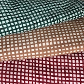 ギンガムチェック黄 | スラブコットン(普通地) | 幅110cm | ブロックプリント (木版染め) Mula:working clothオリジナル インドの布