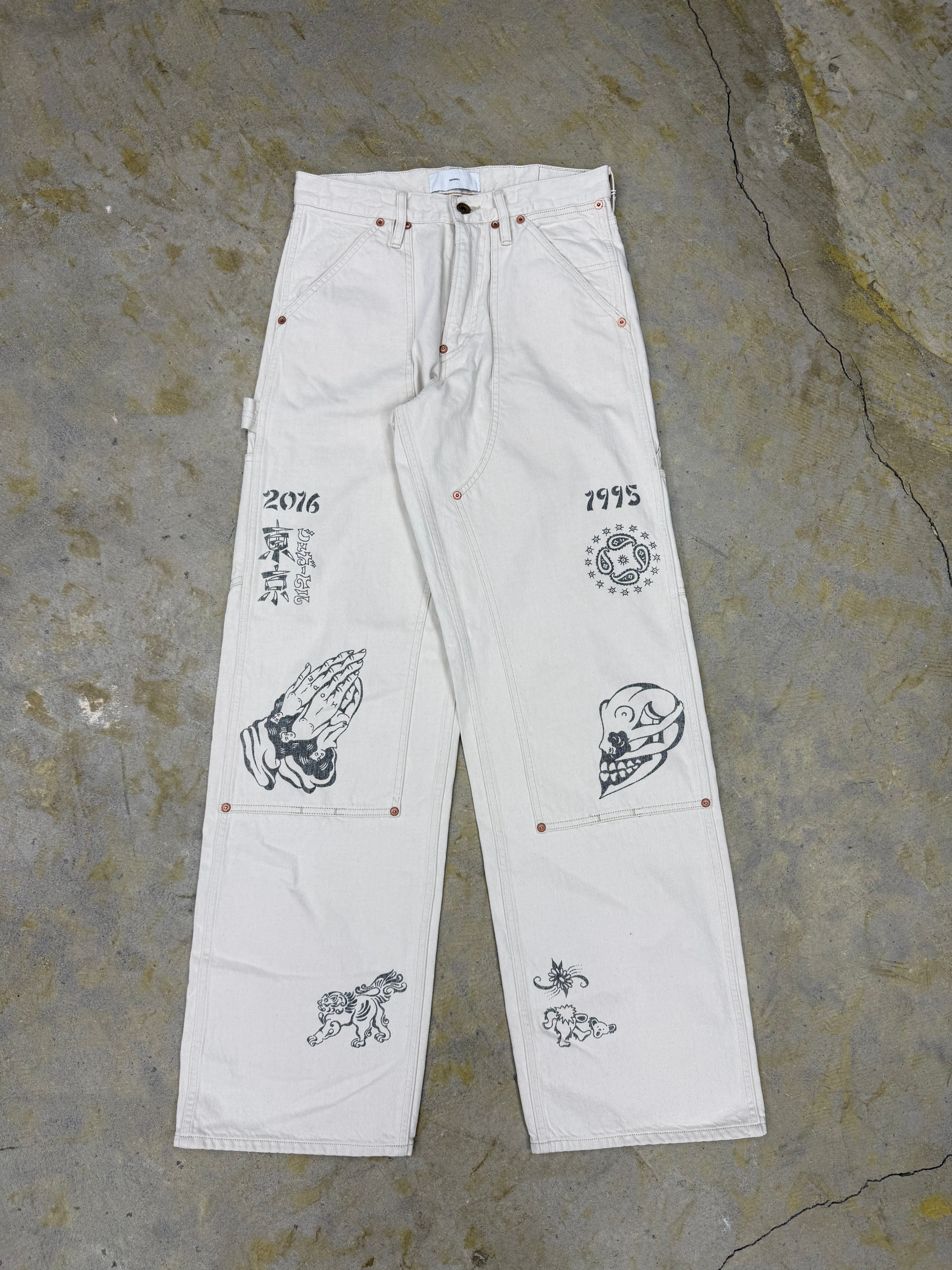 パンツ TATTOO FLASH PRINT MODERN DENIM PAINTER TATTOO FLASH PRINT MODERN DENIM REGULAR CUT – SUGARHILL TOKYO