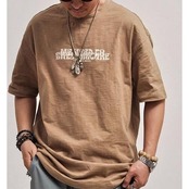プリントラウンドネックTシャツ A4008