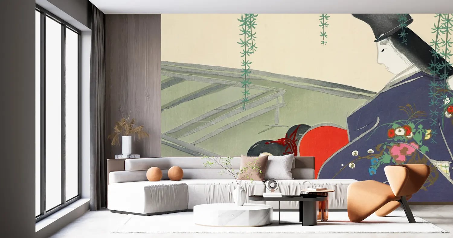 葛飾北斎 冨嶽三十六景 穏田の水車 壁紙アート クロス 日本画