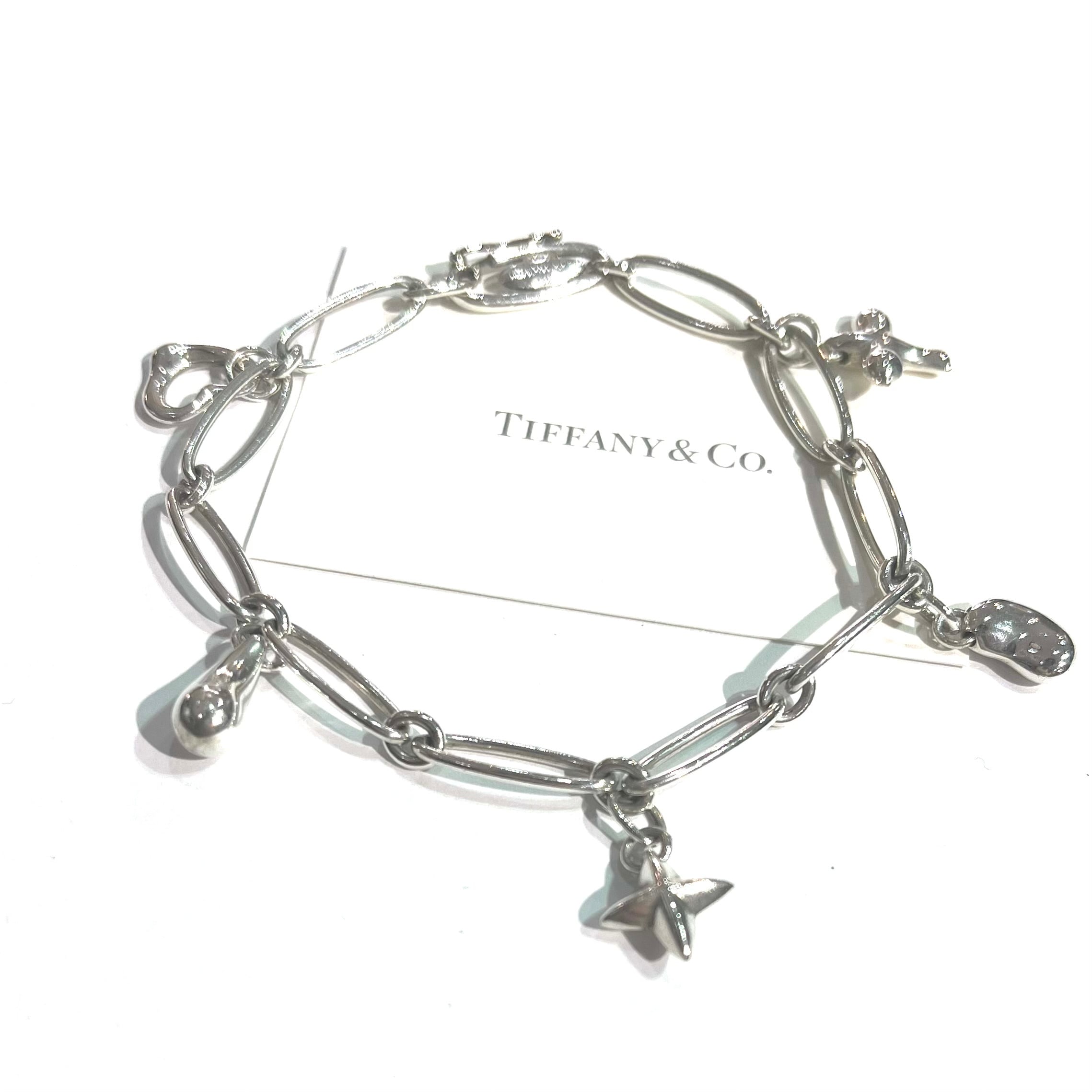 希少モデル【TIFFANY&CO. 】 2056 5チャームチェーンブレスレット