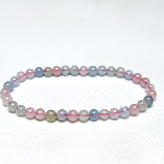 ミックスカラーベリル ブレスレット 5mm 一点物 メール便可 [M便 1/10] 111-48783