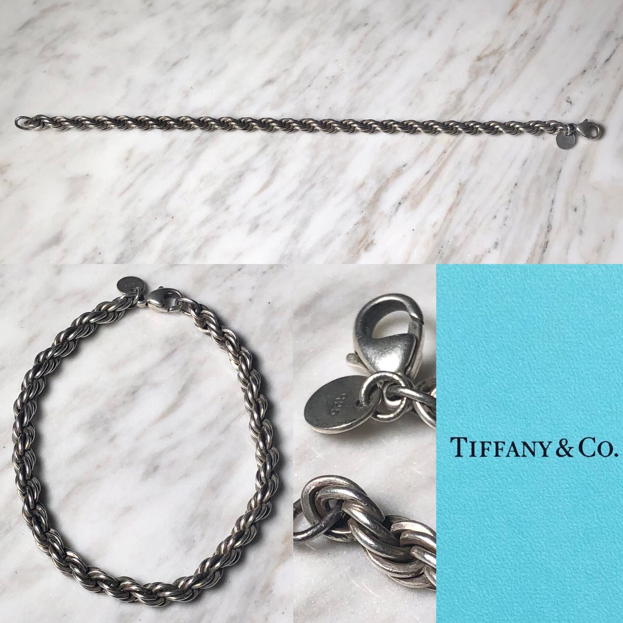 vintage TIFFANY screw chain silver bracelet | NOIR ONLINE