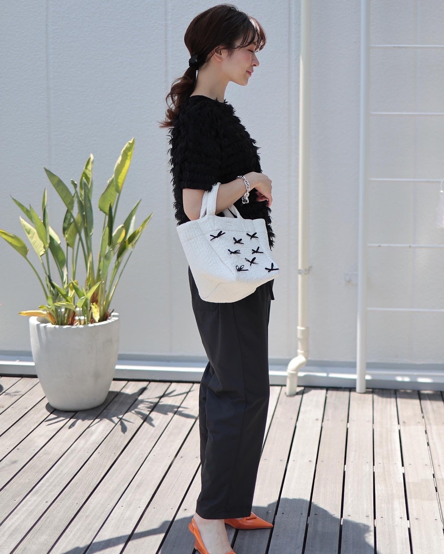 【新品未使用】Gypsohila Town Bag（S）Dark Greyリボントート