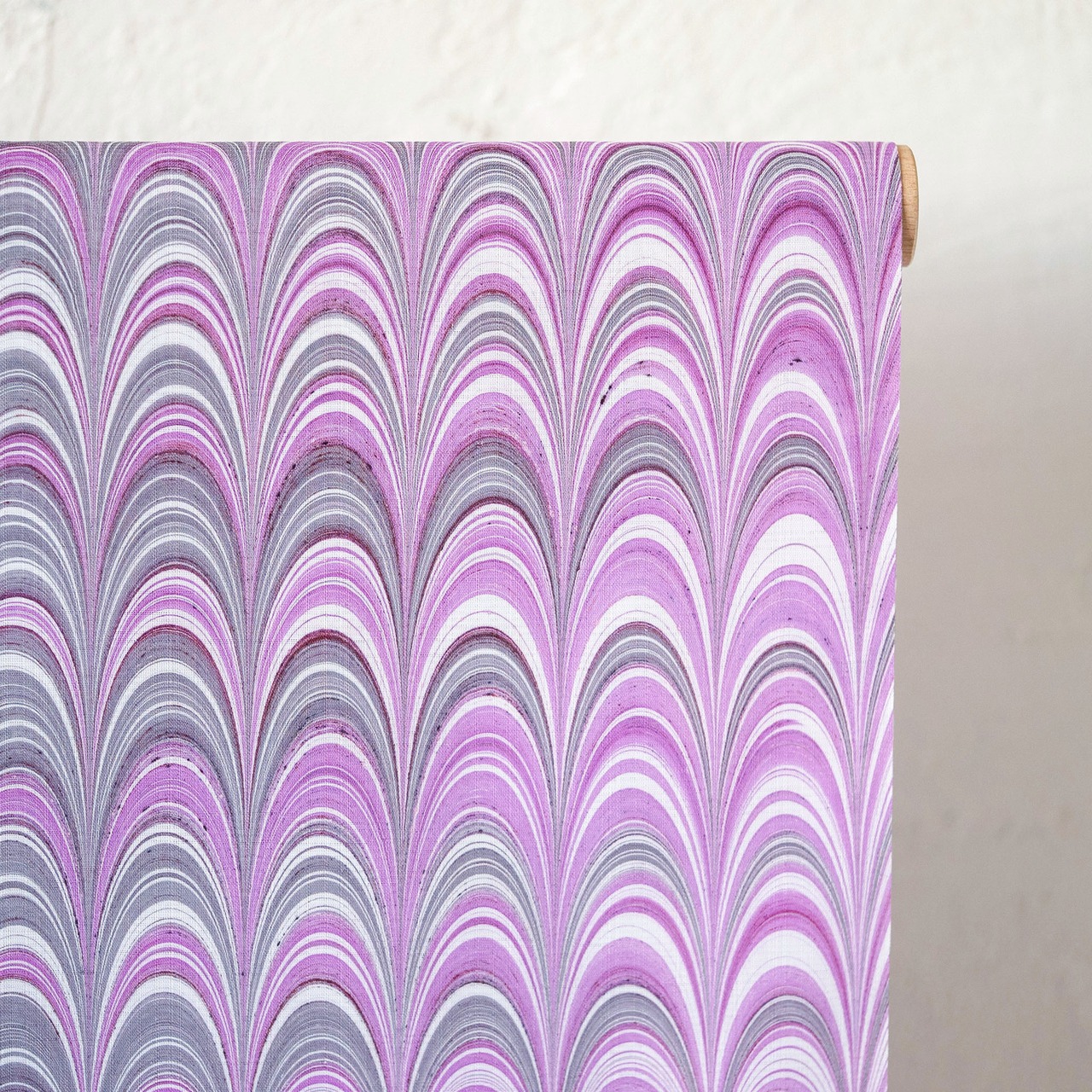 「葡萄色 × チャコールグレー」 〜大ピーコック模様・セオアルファ〜〜浴衣・夏着物・単衣