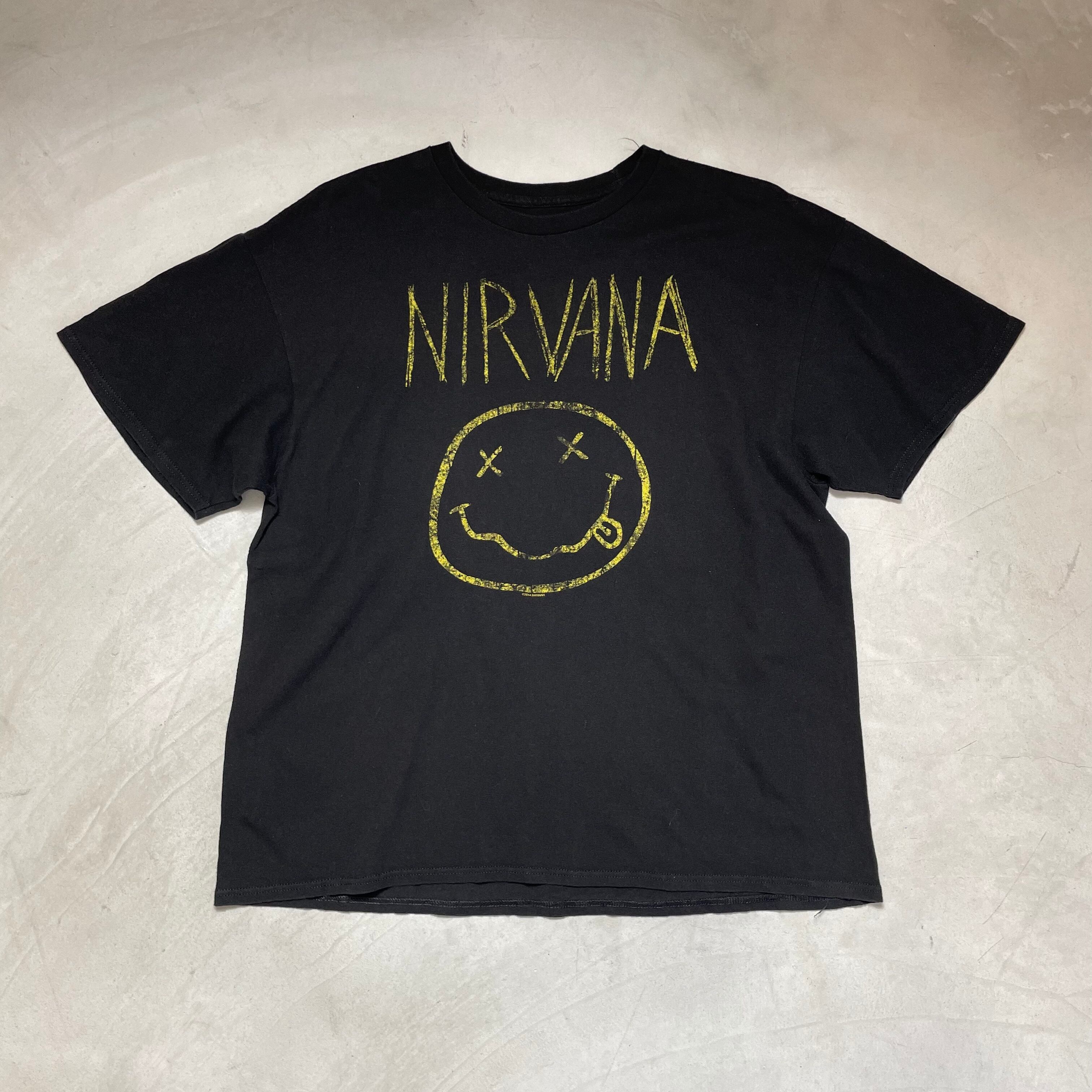 NIRVANA ニルヴァーナ スマイル バンドTシャツ プリントTシャツ メンズ 古着【Tシャツ】