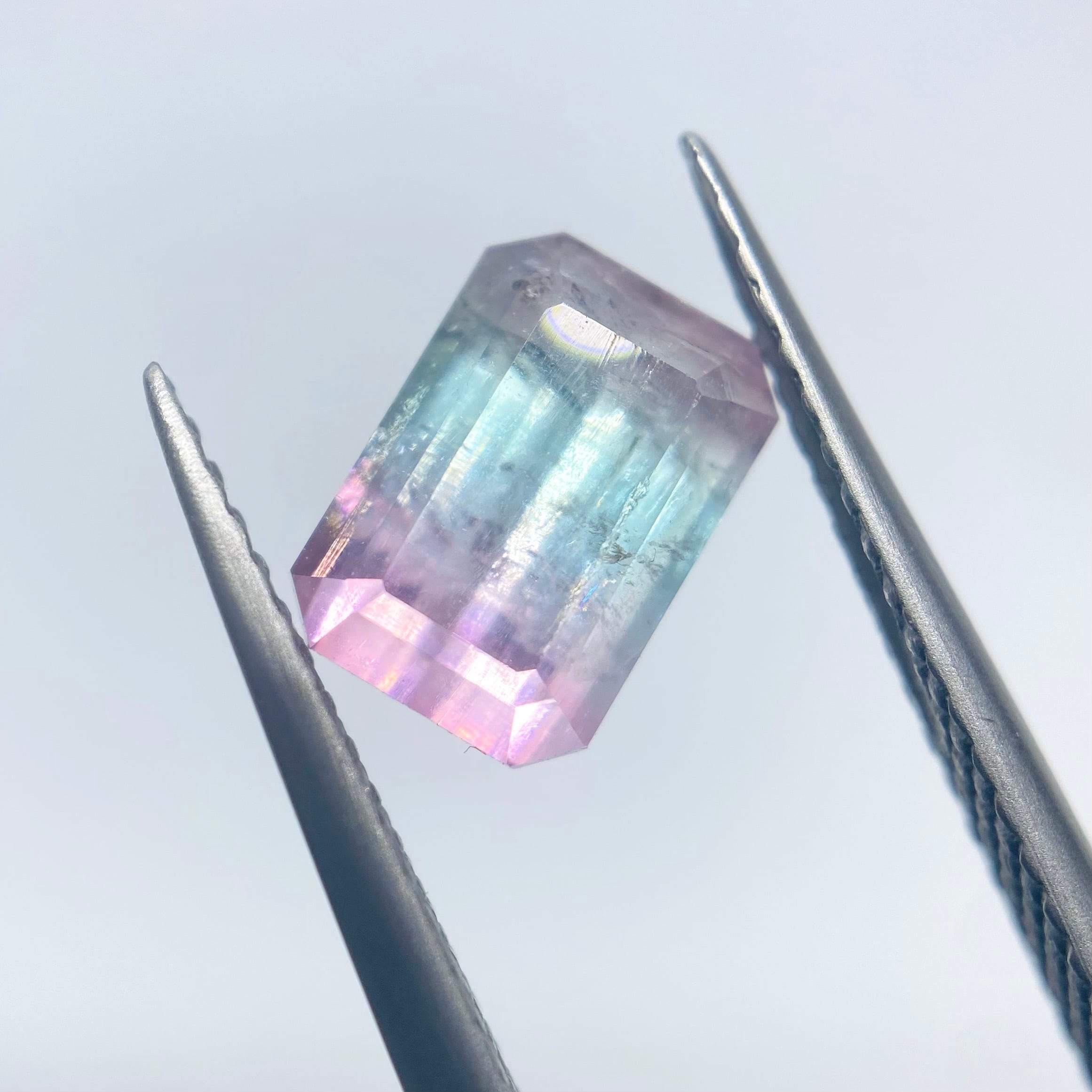 パーティーカラードトルマリンのリング パーティーカラード トルマリン2.90ct ダイヤモンド計0.35ct プラチナ