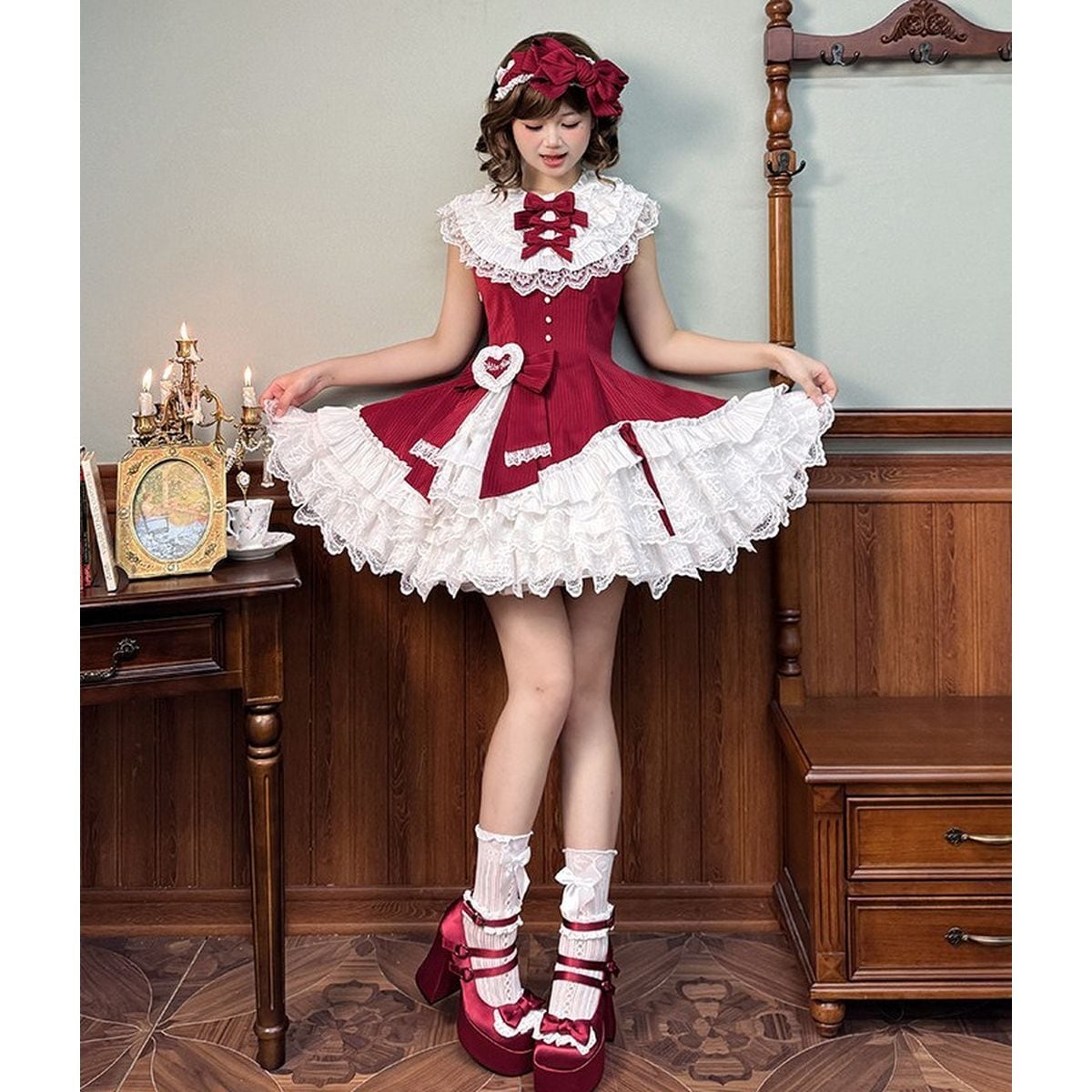 ノースリーブロリィタリボンジャンパースカート | Maiden's Rêve