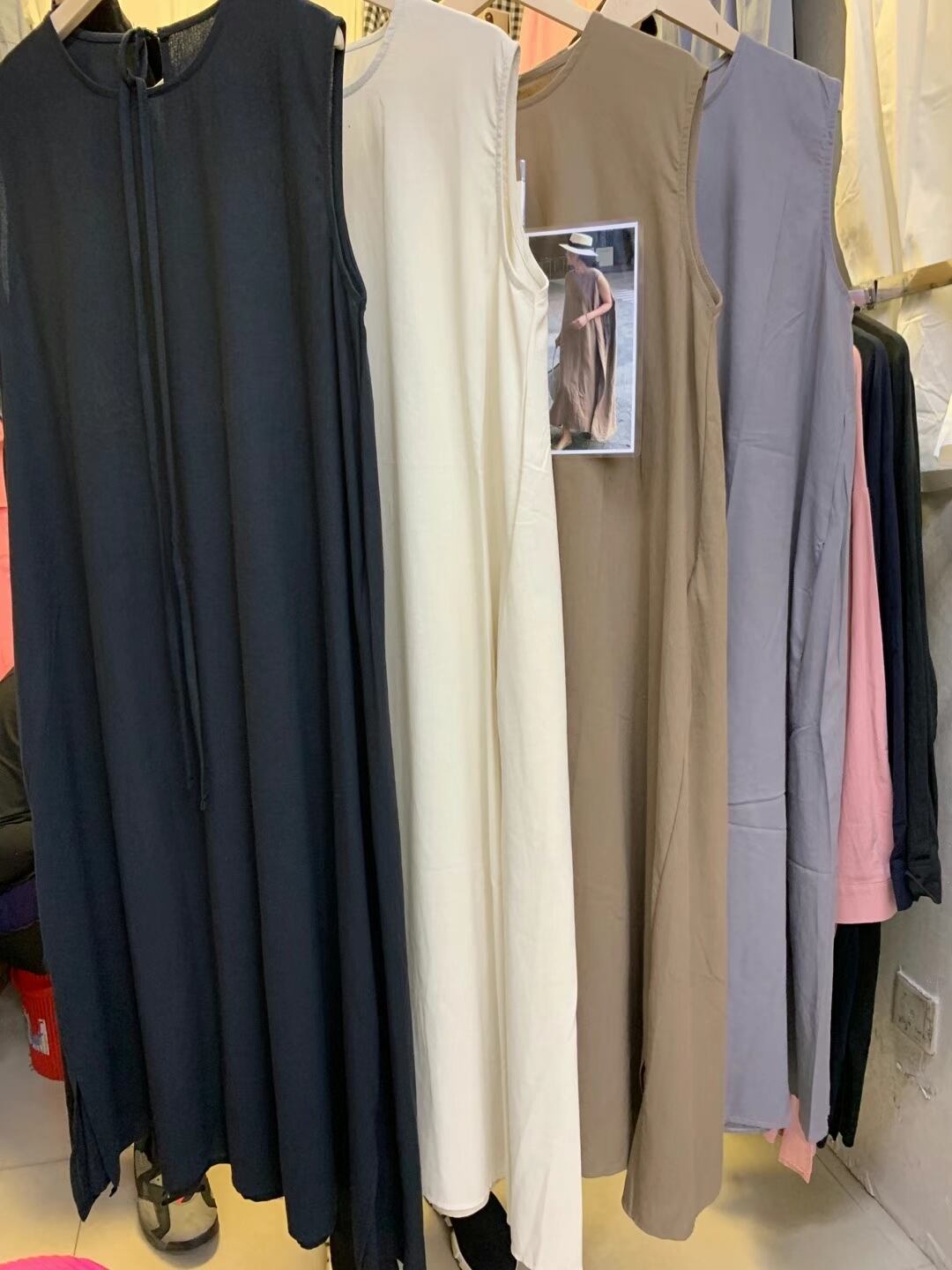 ノースリーブ コットンマキシワンピース　AJ22263-6388