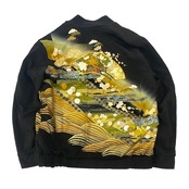 【bomber45】再構築ボンバー Msize Kimono × indigo MIX BOMBER JACKET