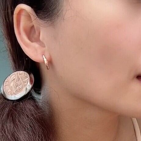 ハワイアンジュエリー ピアス 両耳用 スクロール サージカル ハワイアンジュエリー ピアス 両耳用 スクロール サージカル