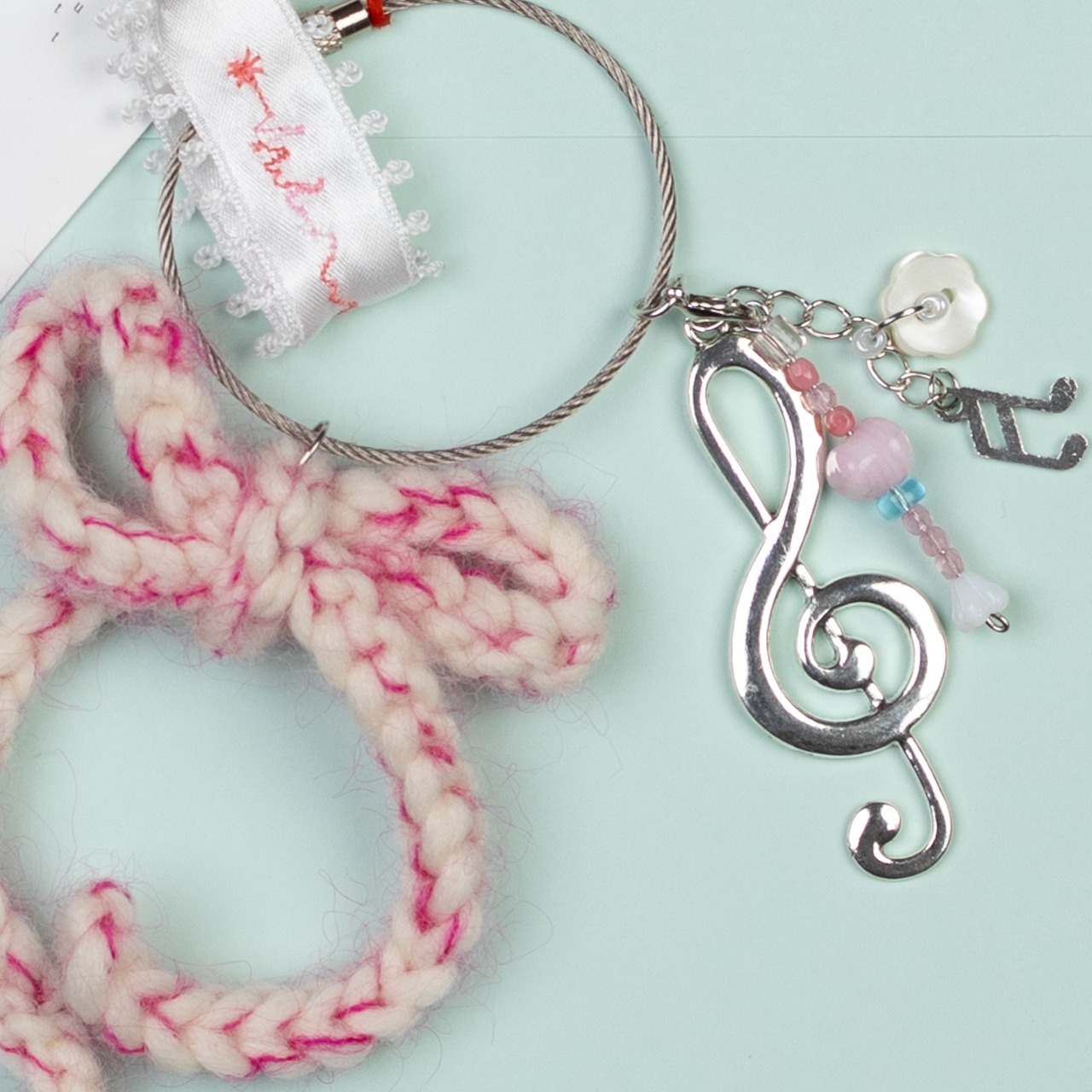 < hiruneknit > melody key charm - 1
