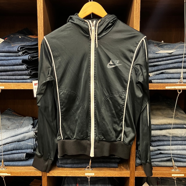 1980’S NIKE BLACK TRACK HOODIE JACKET