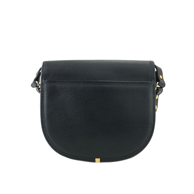 Yves Saint Laurent 　イヴ ・サンローラン　YSL型押し　エンボスレザー　フラップ　ショルダーバッグ　ブラック　 vintage　ヴィンテージ　オールド　jvb8j4