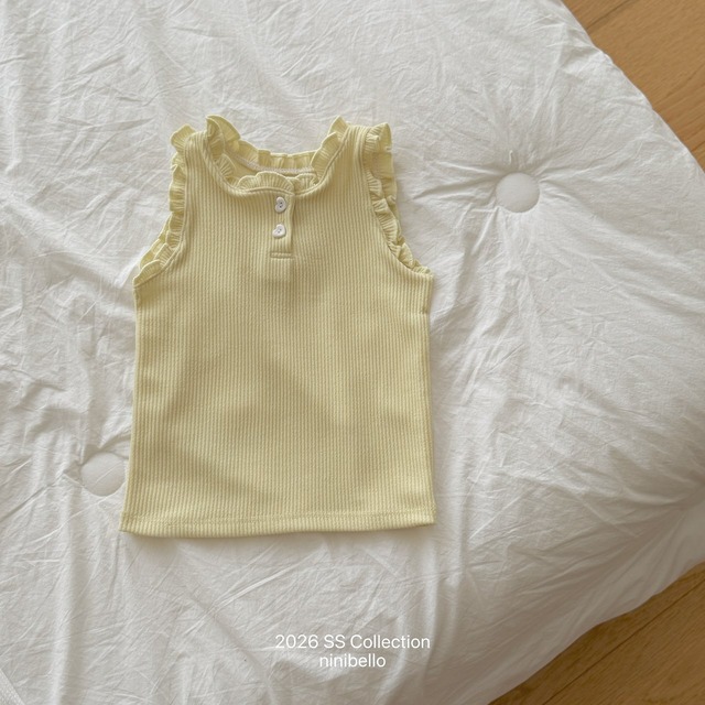 【6/18〆予約】<ninibello> Romi frill sleeveless top