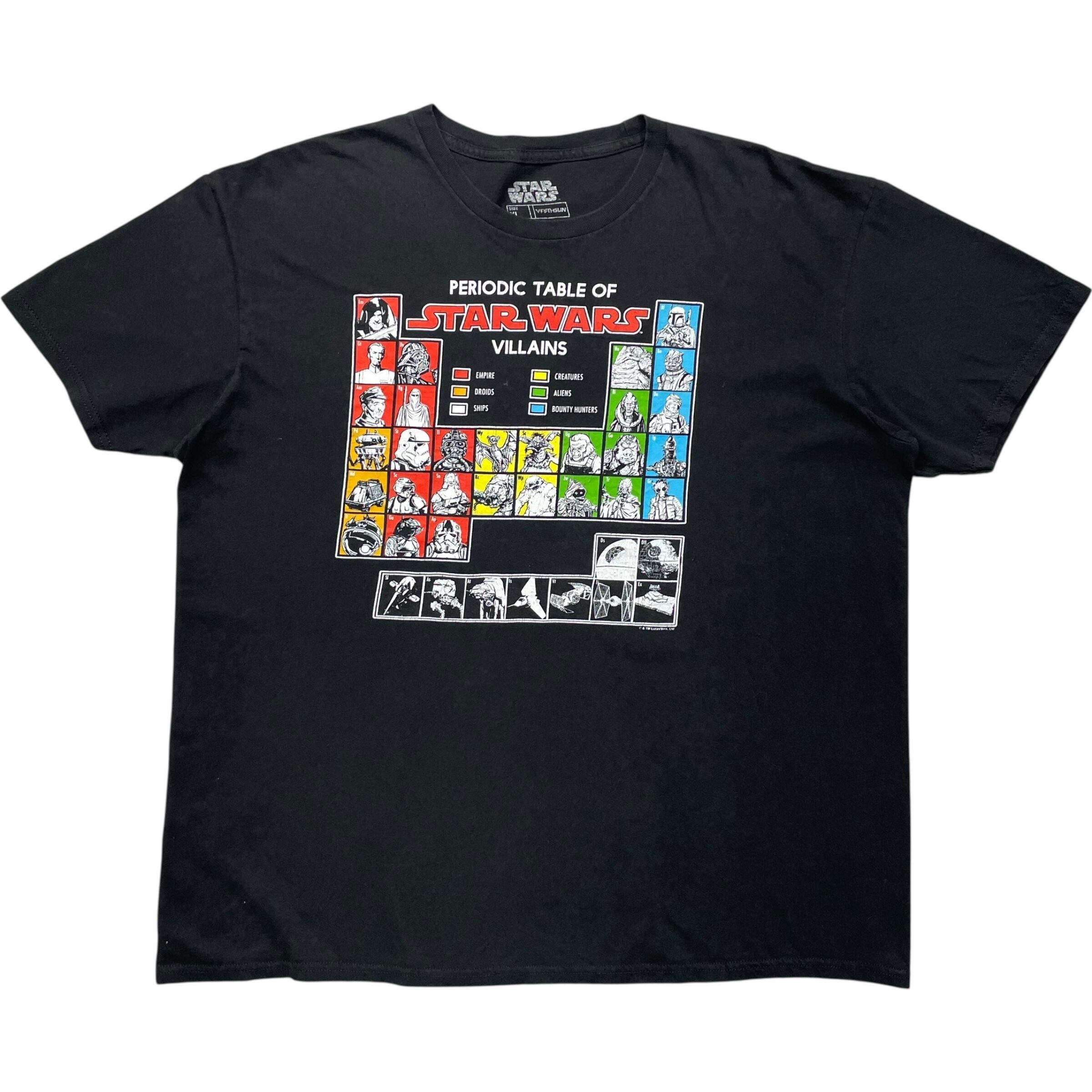 《XL》STARWARS スターウォーズ Tシャツ フロントプリント VILLAINS ブラック no.8521