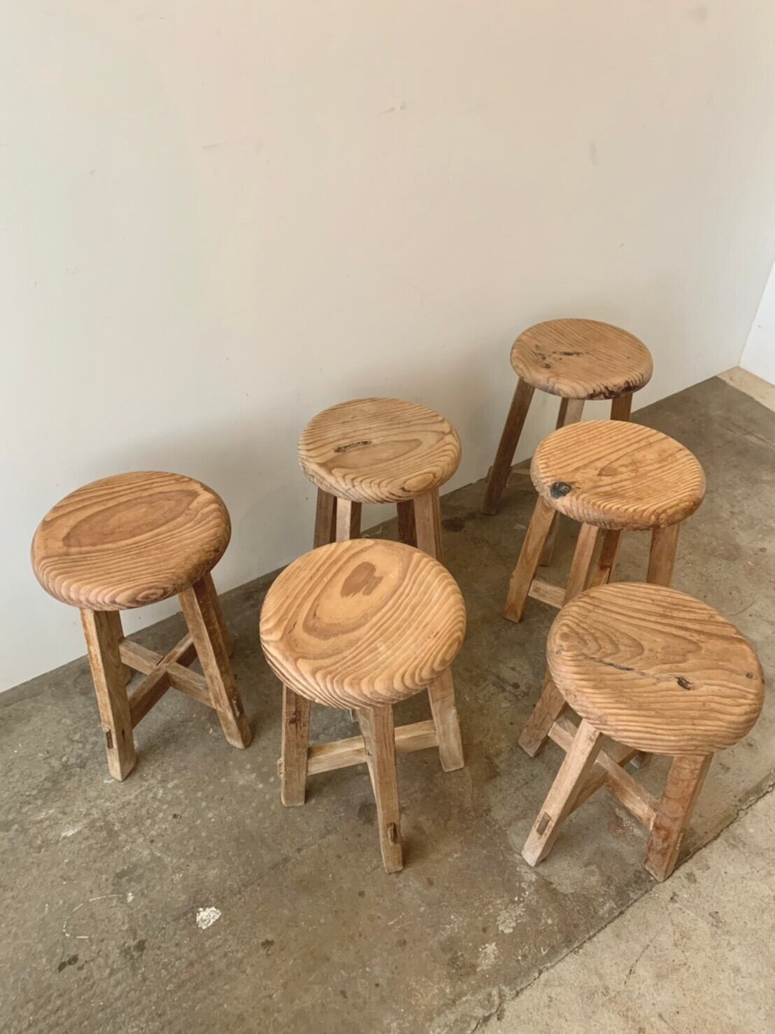 丸椅子 木のスツール 古家具 no.415 | ju-gu