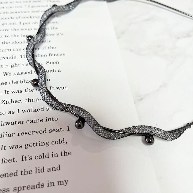 ウェーブ華奢カチューシャ レディース ヘアアクセサリー カチューシャ ヘアアレンジ  w-0341