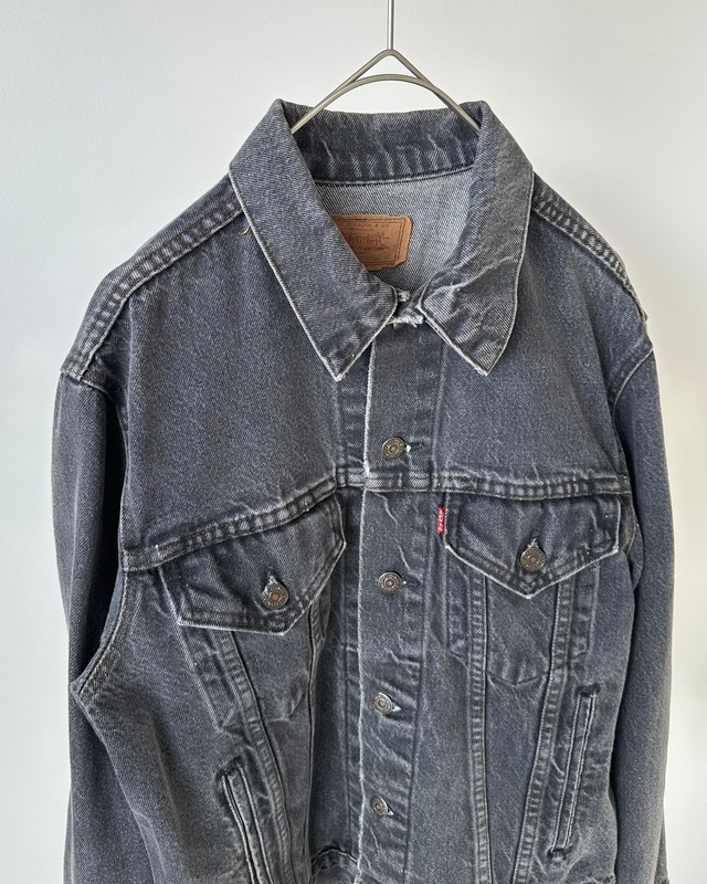 -Levi's- Vintage 80s 40 70506-0259 Black Denim Jacket made in USA