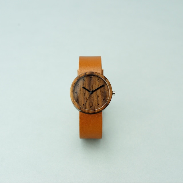 Walnut wood - Organic leather Honey - M