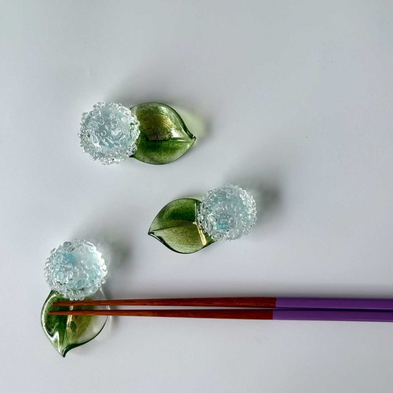 伊藤ナツキ　紫陽花（水色）箸置き