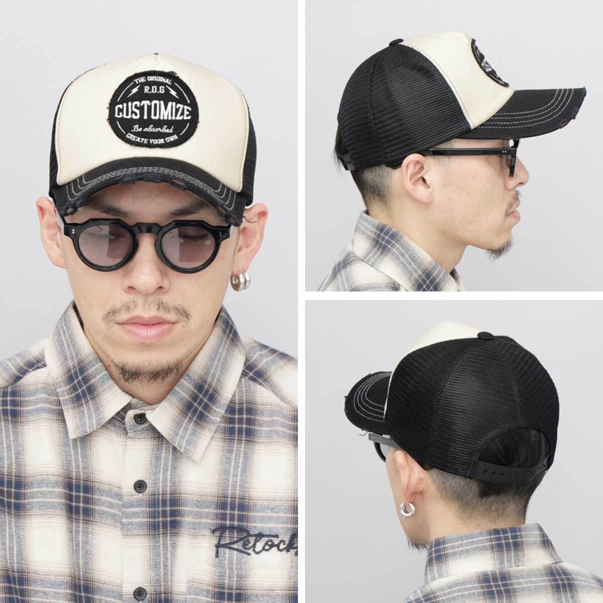 RBK-018 メッシュキャップ メンズ レディース 帽子 キャップ ダメージ