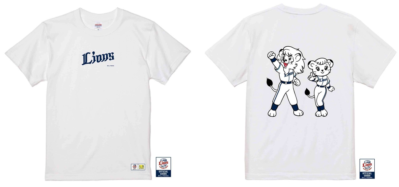 ライオンズ　Tシャツ　白　バックレオライナプリント・画像3
