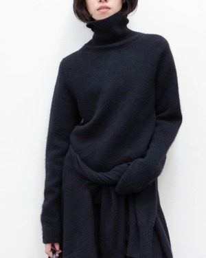 1990-00s Eric Bompard - turtleneck chunky cashmere knit sweater