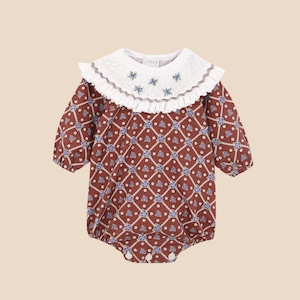 【Last1】Birinit Petit / Juliana smocked romper baby